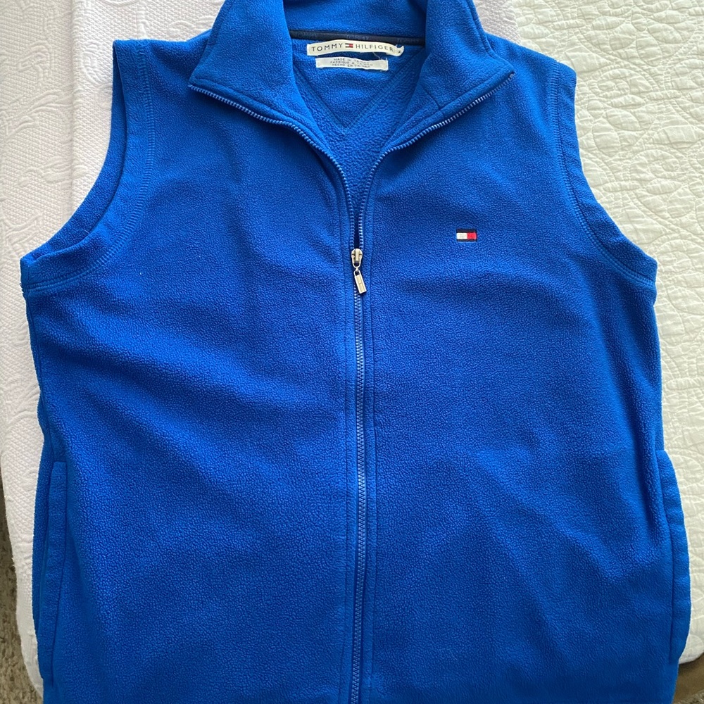 Blue fleece Tommy Hilfiger vest/jacket